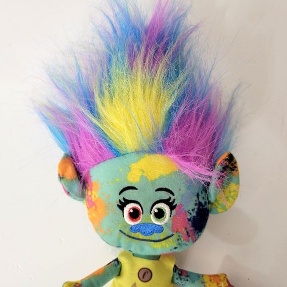 DreamWorks Trolls Harper Pastel Multi Colored Troll Plush Toy With Tag - Picture 3 of 6